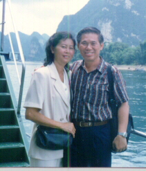 Sifu Wong and his loving wife while holidaying in China