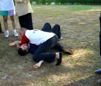 wrestling - Frog Crouching on Ground